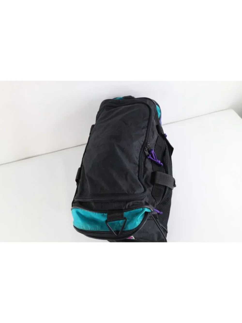 Vtg 90s Jeep Travel Equipment Distressed Spell Out Handled Duffel Bag Carry On